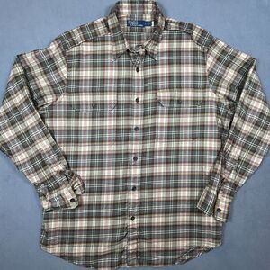 Polo Ralph Lauren Shirt Mens XL Plaid‎ Long Sleeve 100% Cotton Button Down Shirt